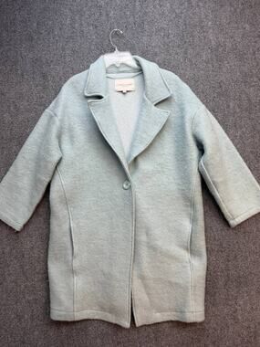 Marisa & Marie Women’s Wool Blend Sweater Coat Blue Size S Italy 30"